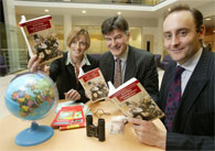 Head of Osborne Clarke's Bristol office Mark Womersley (centre), with Partners Leona Briggs and Paul Matthews.