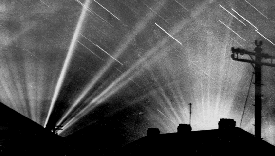 Sky over Raleigh Road during raid.