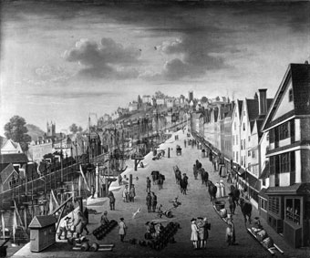 Broad Quay, Bristol, attributed to Philip Van Dyke, c 1760 (Bristol's Musems, Galleries and Archives).