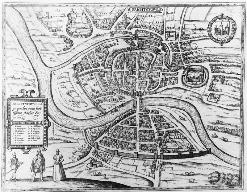 Georgius Hoefnalge's plan of Brightstowe (1581) (Bristol's Museums, Galleries and Archives).