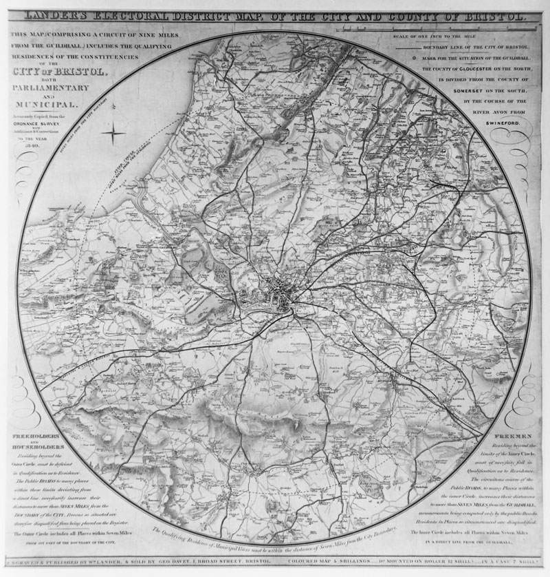 William Lander's map of Bristol (1840) (Bristol's Museums, Galleries and Archives).