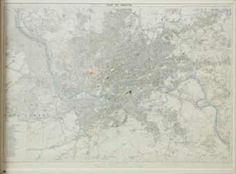 Special-edition 1930 Ordnance Survey map of Bristol (Bristol's Museums, Galleries and Archives).