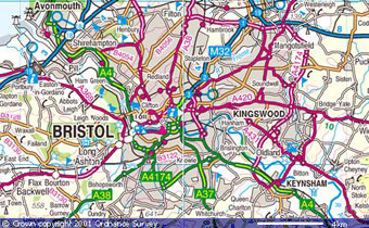 Bristol 2001 © Crown copyright Ordnance Survey.