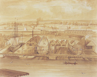  Hilhouse's New Dockyard, Thomas L Rowbotham (1826) (Bristol's Museums, Galleries and Archives).