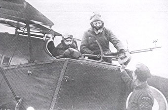 A Bristol Fighter somewhere on the Western Front, 1917. Picture from the Aviation Archive website.