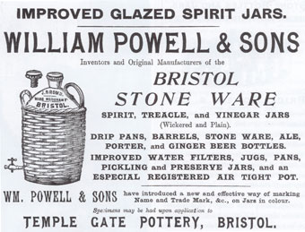 Advertisment for William Powell & Sons.