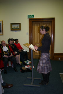 Saskia Portway of Shakespeare at the Tobacco Factory reading the part of Queenie (Laura Thorne).