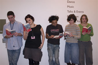 Staff at Arnolfini in Bristol's harbourside