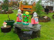 Some unusual readers pictured at Argyll Caravan Park, Inveraray. (Bill and Ben flower pots)